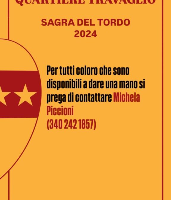 Sagra del tordo 24: comunicazione